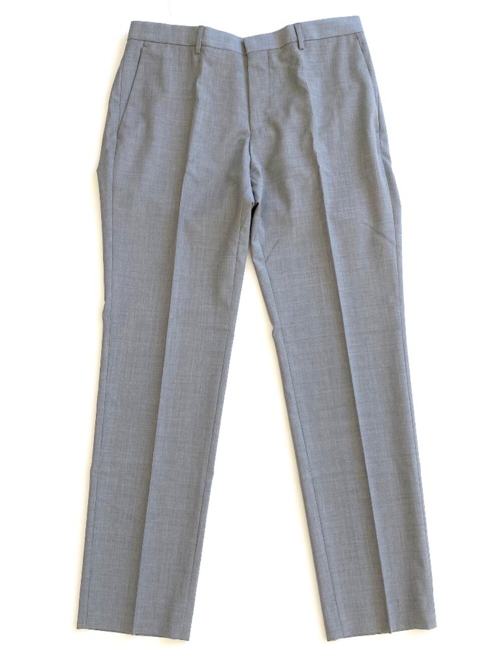 BOSS Hugo Boss Mens 34x32 Light Gray Wool Cashmere Genesis2 Flat Front Pants